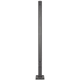 15' Round Black Steel Pole c/w Single Led Flood 120V