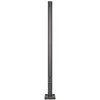 15' Round Black Steel Pole c/w Single Led Flood 120V