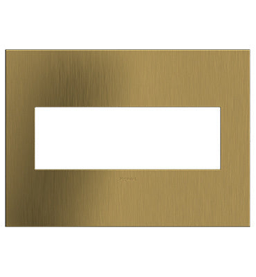 Brushed Satin Brass, 4-Gang Wall Plate