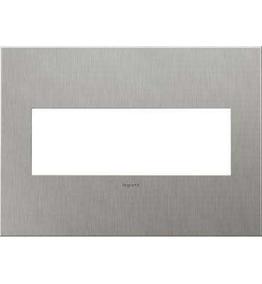 Brushed Stainless, 4-Gang Wall Plate