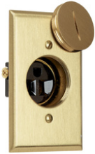 Tamper-Resistant Display Receptacle 15A/125V W/Brass Plate