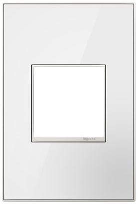 WALL PLATES MIRROR WHITE - WHITE-ON-WHITE