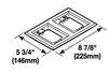 Modulink 880MP Concrete Rectangular Plastic Floor Box