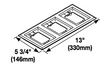 Modulink 880MP Concrete Rectangular Plastic Floor Box