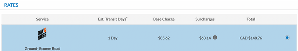 Non Standard Shipping Fee