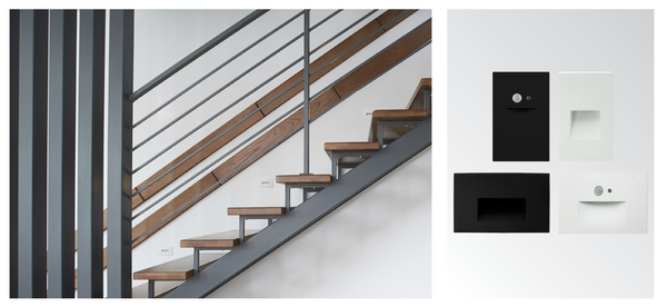 Step light with PIR motion sensor & photocell