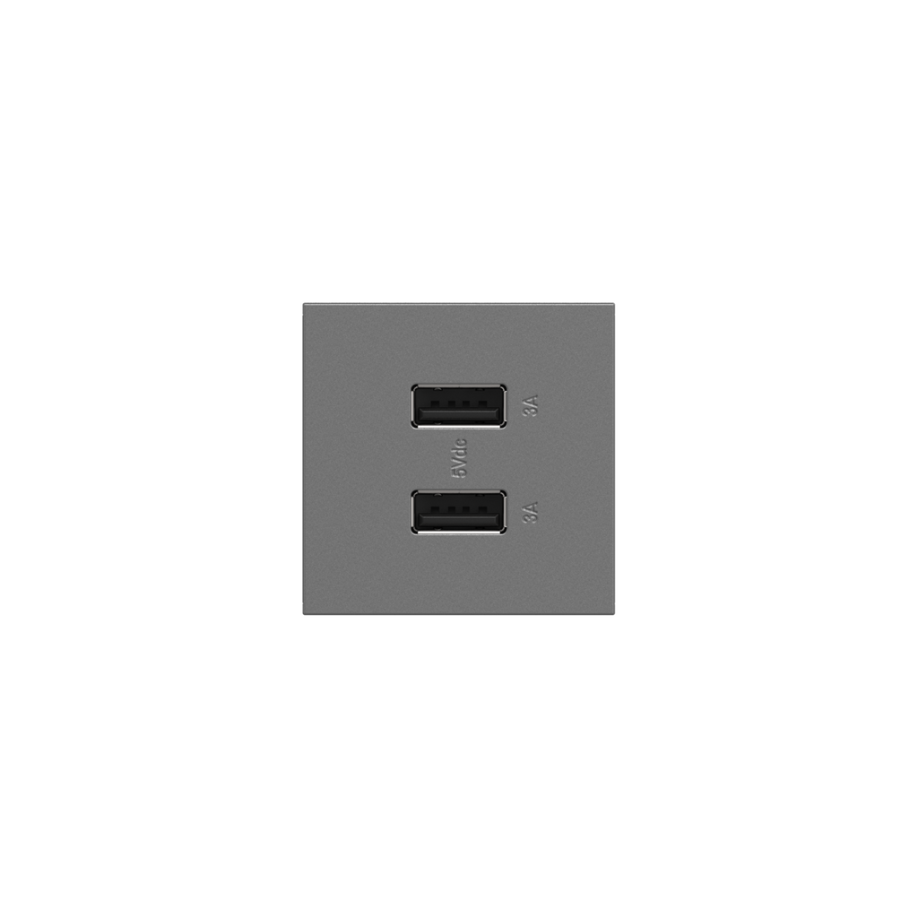 Full-Size, A/A USB Outlet, Magnesium
