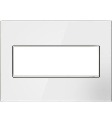 Mirror White, 3-Gang Wall Plate