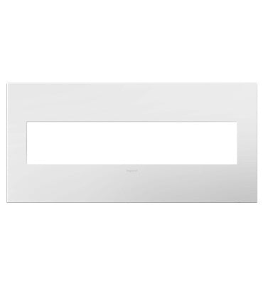 Gloss White-on-White, 5-Gang Wall Plate