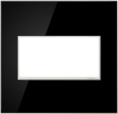 Mirror Black, 2-Gang Wall Plate