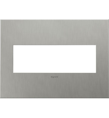 Brushed Stainless, 4-Gang  Wall Plate