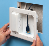 Two-Gang Recessed TV Box™ for Power and Low Voltage