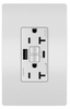 NEW Tamper-Resisant Self-Test GFCI USB Type-AC Outlet, White