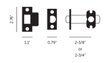 TUBULAR LATCH/ passage 2-3/8" or 2-3/4"
