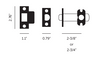 TUBULAR LATCH/ passage 2-3/8" or 2-3/4"