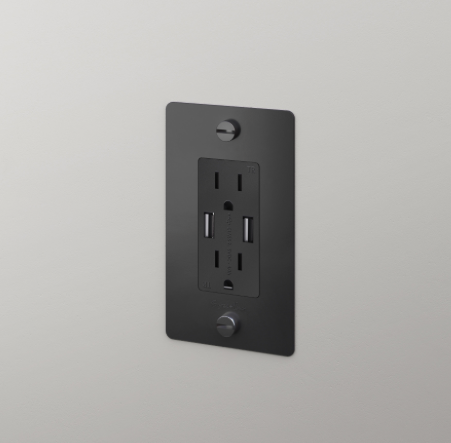 Single Gang Outlet with USB Charger