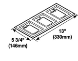 Modulink 880MP Concrete Rectangular Plastic Floor Box